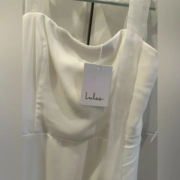 NWT Lulus Radiant Romance White Tie-Strap Maxi Dress - Picture 5 of 6